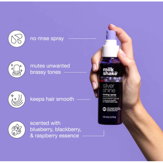 Спрей тонирующий для светлых волос Silver Shine Spray Milk Shake 100 мл 